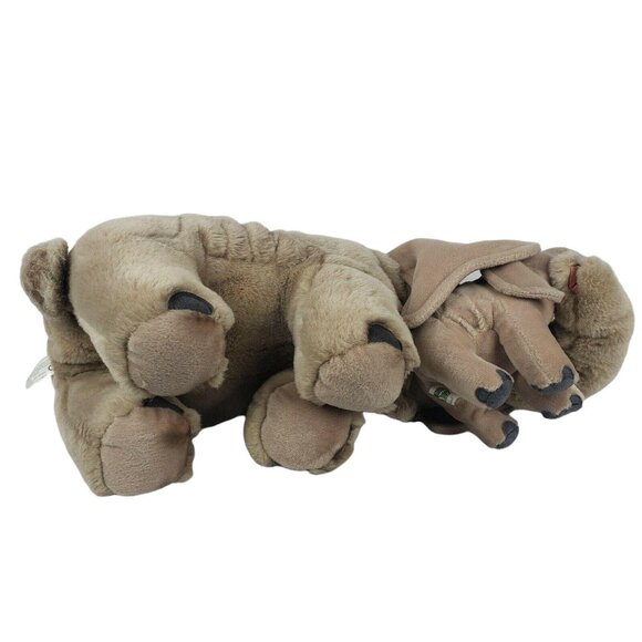 Vintage Animal Planet Mommy Wrinkle Baby Sprinkle Elephant 18 inch Plush - Picture 6 of 9